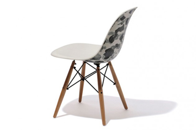 Bape x Modernica ‘Ballpen Camo’ Side Chair & ‘Ape Head’ Coffee Table